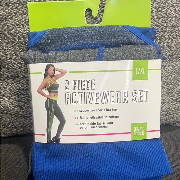 Blue Star Clothing Company Pants - Blue Star Blue and Gray Activewear Set